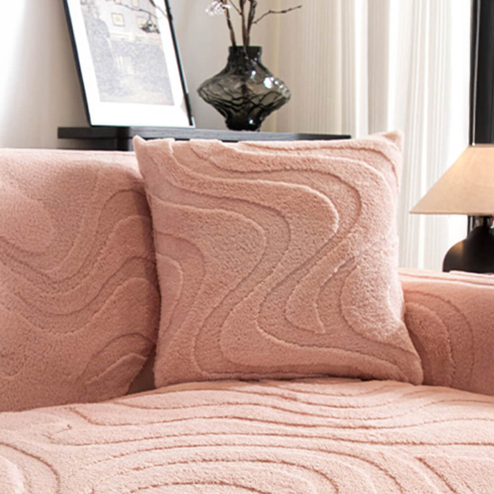 Soft Fleece Stretchy Sofa Slipcover Protector Cushion Cover