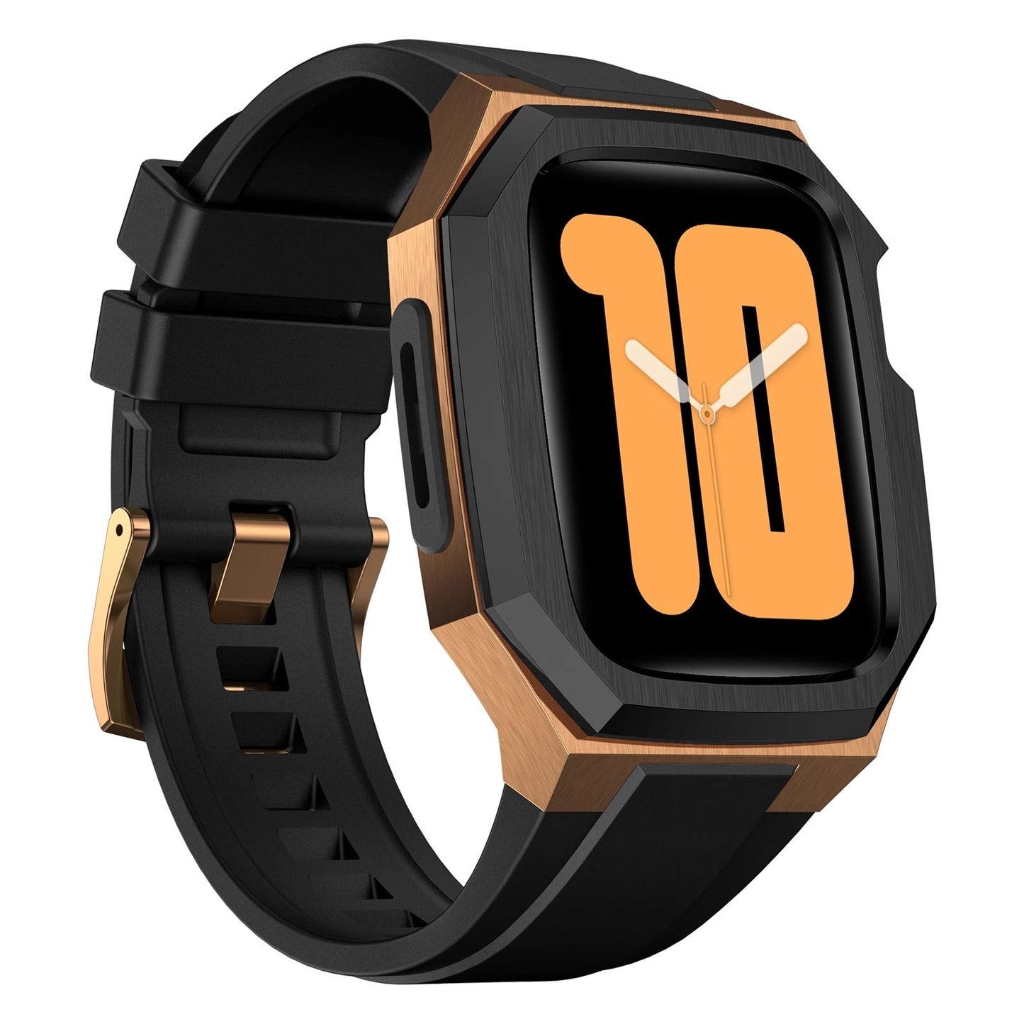Durable Metal Watch Case with Soft Strap for Apple Watch