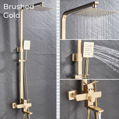 Luxury Rain Shower Head With Handheld Sprayer Easy Fit