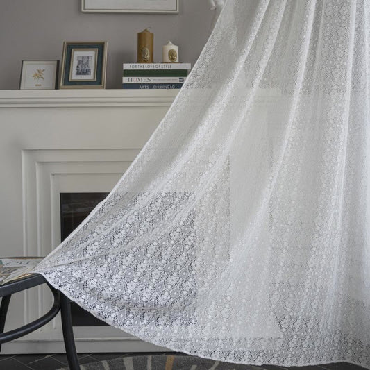 Stylish Floral Sheer Window Curtain - Lusomart