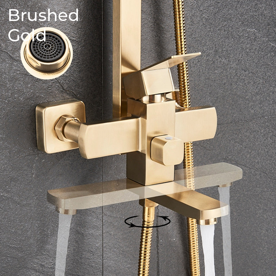 Luxury Rain Shower Head With Handheld Sprayer Easy Fit