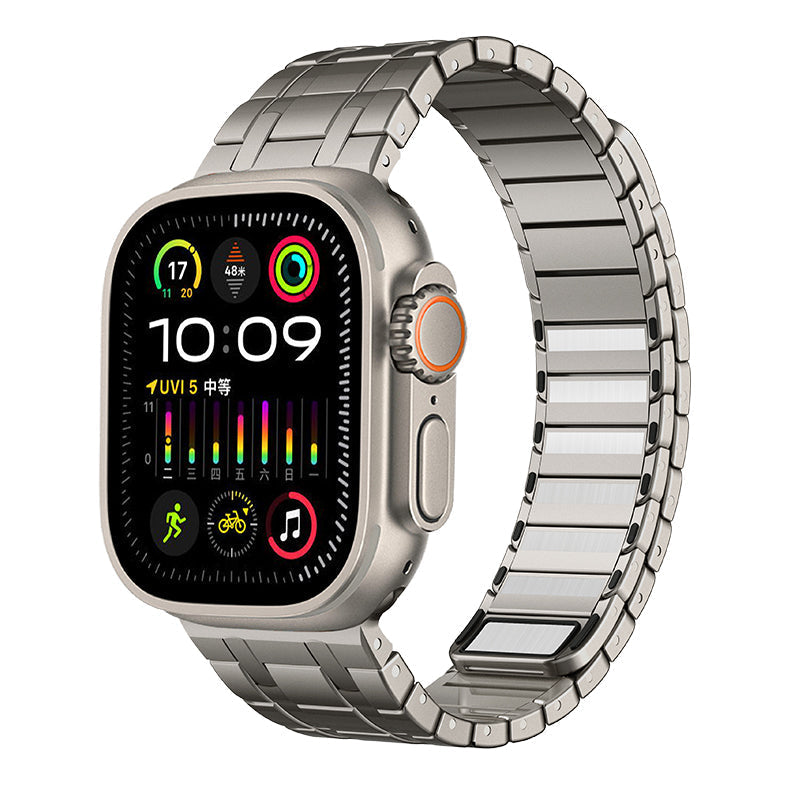 Clear Stainless Steel Apple Watch Magnetic Band