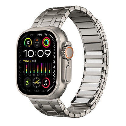 Clear Stainless Steel Apple Watch Magnetic Band