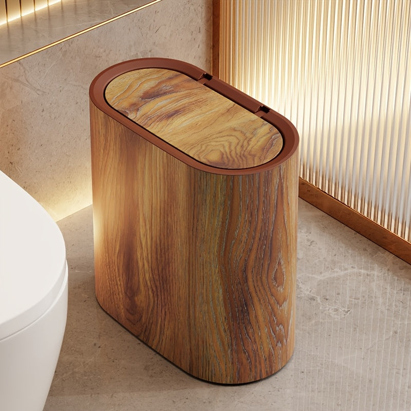 Elegant Stone Waste Basket with Lid