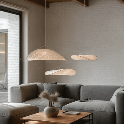 Luxury Silk Pendant LED Chandelier With Soft White Glow