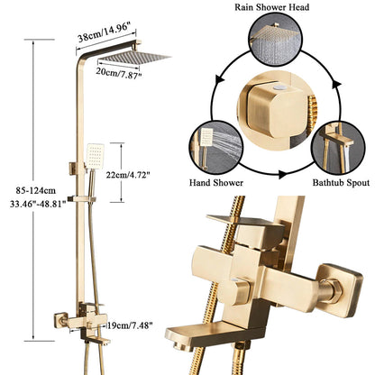 Luxury Rain Shower Head With Handheld Sprayer Easy Fit
