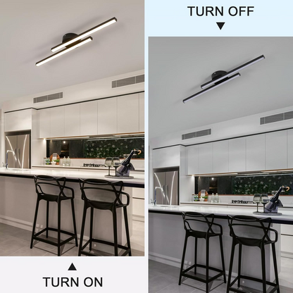 Sleek Metal LED Semi Flush Mount Ceiling Light