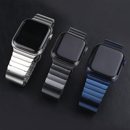 Stainless Steel Watch Strap with Secure Clasp