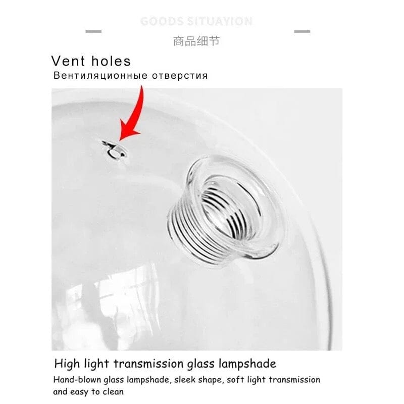 Clear Glass Hanging Pendant Light