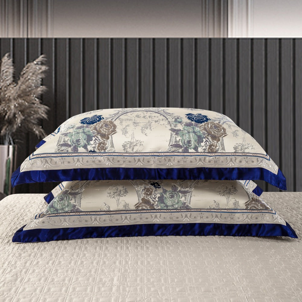 Beautiful Floral Pattern Bedding Set with Embroidery