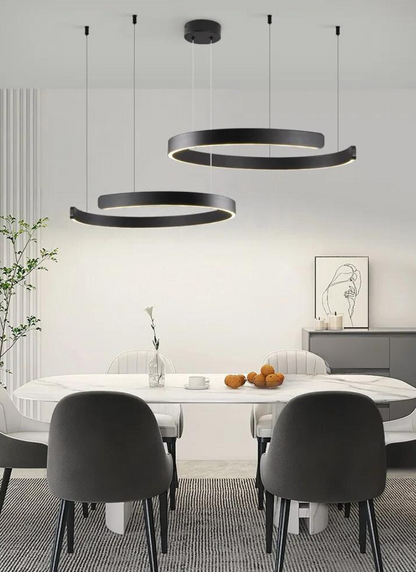Bright Round LED Dining Room Chandelier