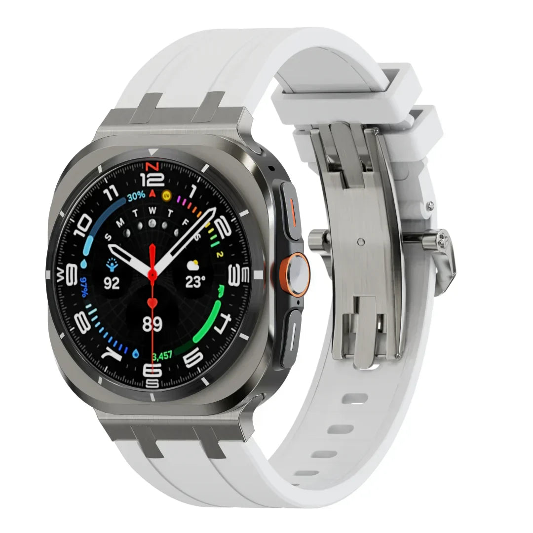 Stylish Butterfly Clasp Silicone Strap For Samsung Galaxy Watch