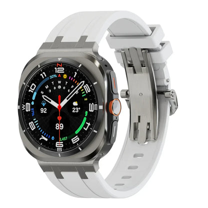 Stylish Butterfly Clasp Silicone Strap For Samsung Galaxy Watch