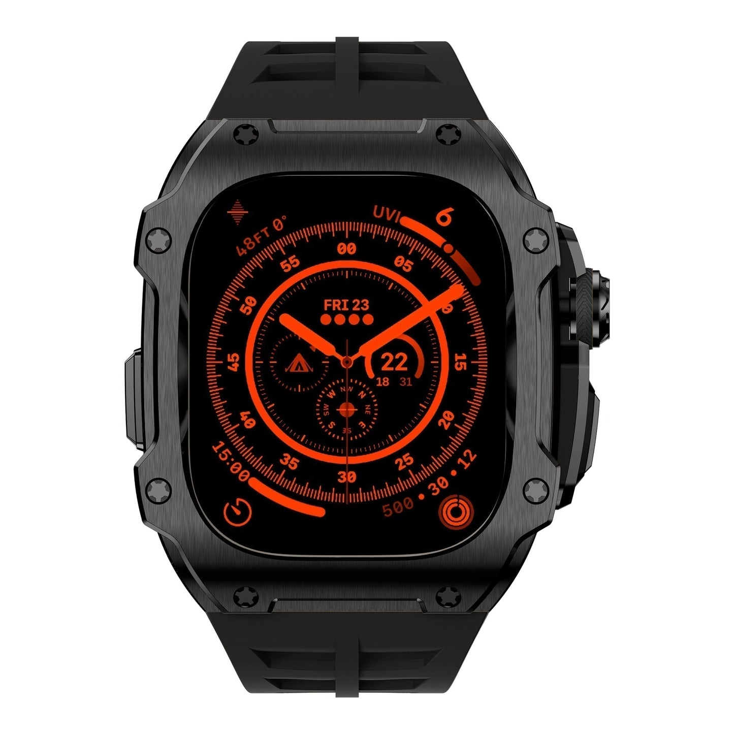 Tough Black Stainless Steel Case for Apple Watch Ultra