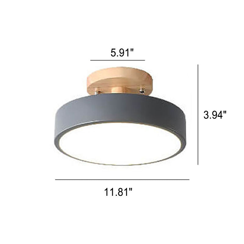 Natural Wood LED Ceiling Light Fixture