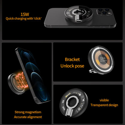 Compact Fast Wireless Charging Phone Stand