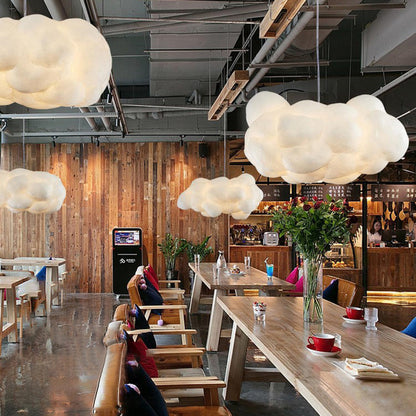 Soft White Cotton LED Hanging Light
