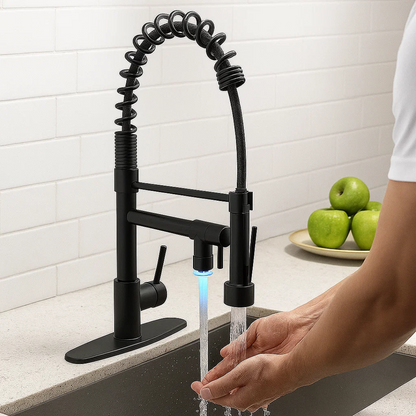 Flexible Kitchen Faucet with Modern Adjustable Spout