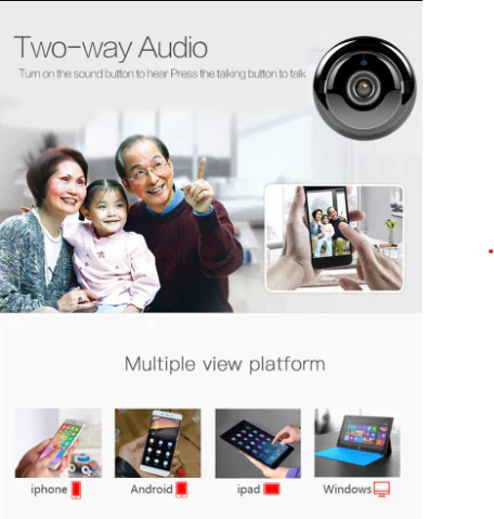 Wireless Home Security Camera with Night Vision 1080P WiFi