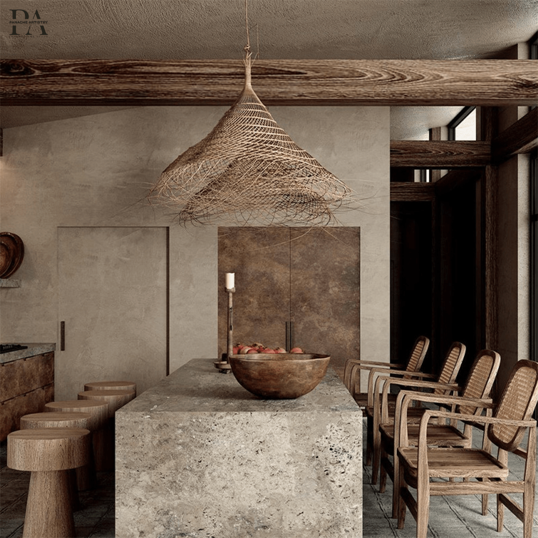 Rustic Wooden Pendant Lamp