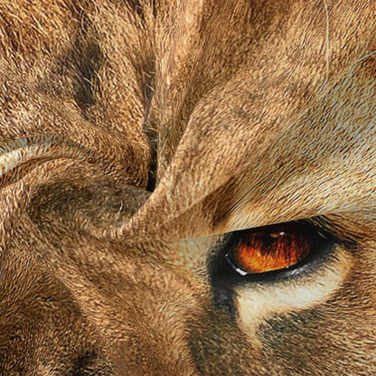 Wild Lion Pattern Bedding Set