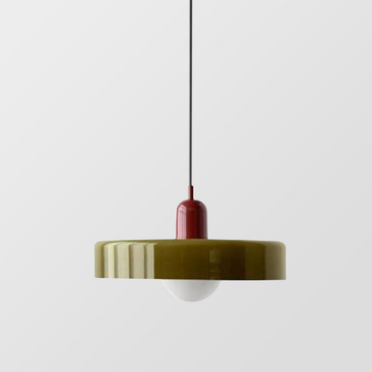 Colorful Glass Drop Pendant Light With Adjustable Arm