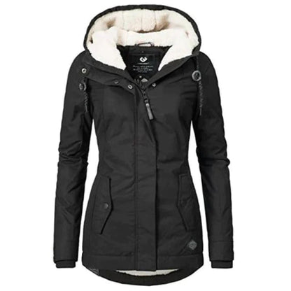Warm Quilted Waterproof Parka Coat for Ladies