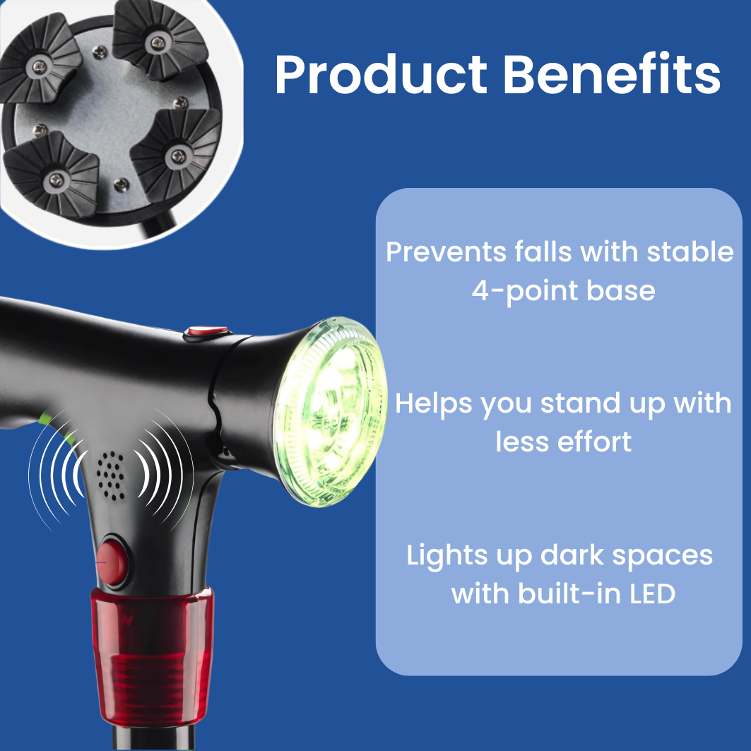 Comfort Grip Walking Cane | Lightweight Senior Support