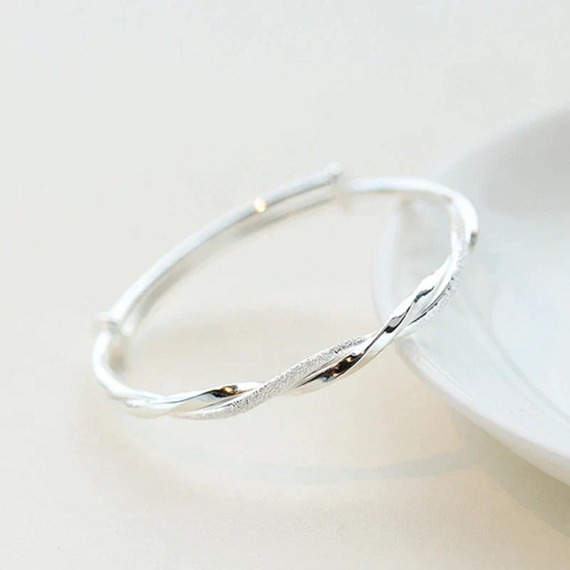 Elegant Woven Silver Bracelet for Women Classic Jewelry