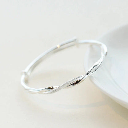 Elegant Woven Silver Bracelet for Women Classic Jewelry