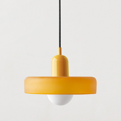Colorful Glass Drop Pendant Light With Adjustable Arm