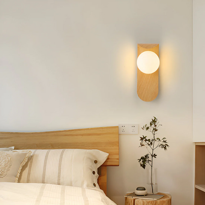 Simple Wooden LED Wall Light