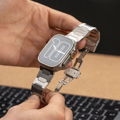Durable Titanium Apple Watch Band With Secure Clasp