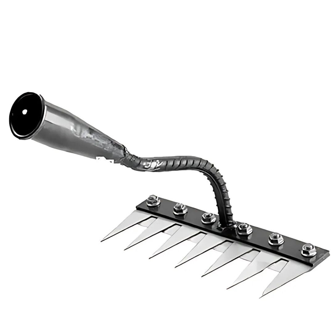 Garden Rake With Strong Metal Tines And Comfort Grip