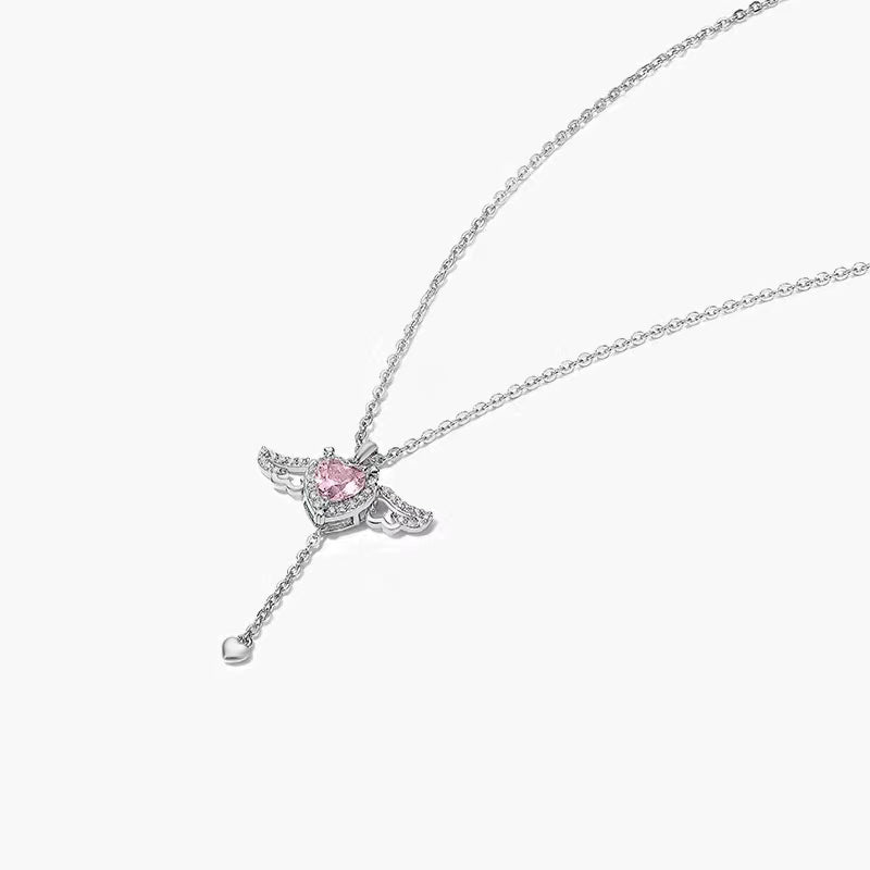 Delicate Wing Heart Necklace