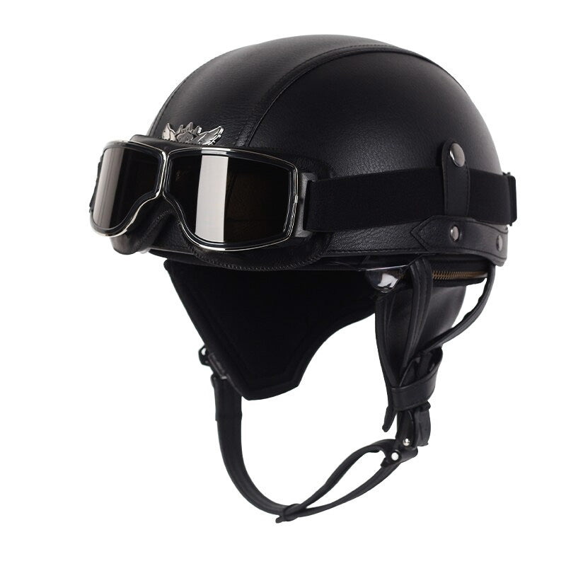 Classic Motorcycle Helmet with DOT Certified UV Protection
