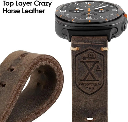 Classic Brown Leather Band for Samsung Watch Ultra