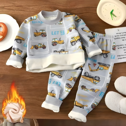 Comfy Kids' Fleece Pajamas - Warm Fun Cartoon Sleepwear