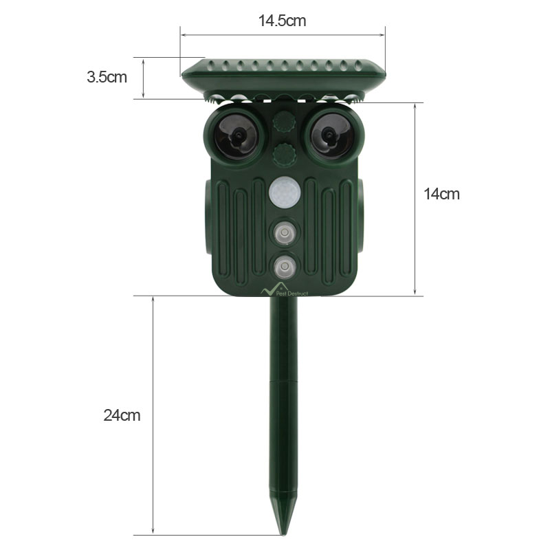 Outdoor Solar Powered Deer Repellent, 5 Modes, Waterproof