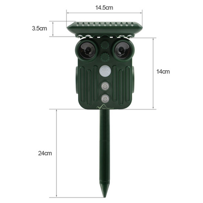 Outdoor Solar Powered Deer Repellent, 5 Modes, Waterproof