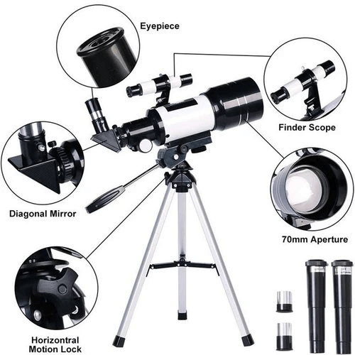 Compact 150x Zoom Travel Telescope Kit