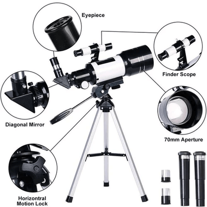 Compact 150x Zoom Travel Telescope Kit