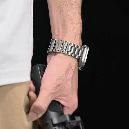 Durable Metal Watch Strap With Secure Lock for Apple Watch