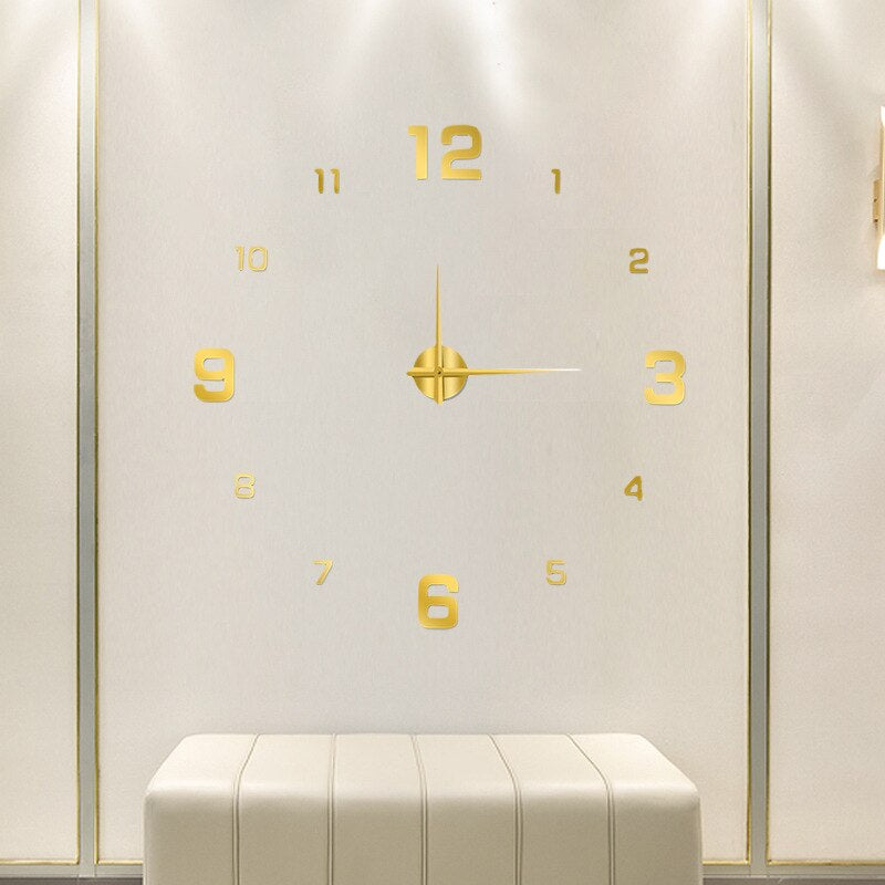 Sleek Black Quartz Wall Clock