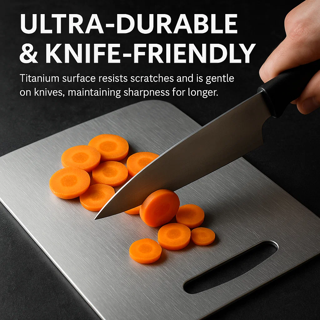 Hygienic Titanium Kitchen Cutting Board, Easy Clean