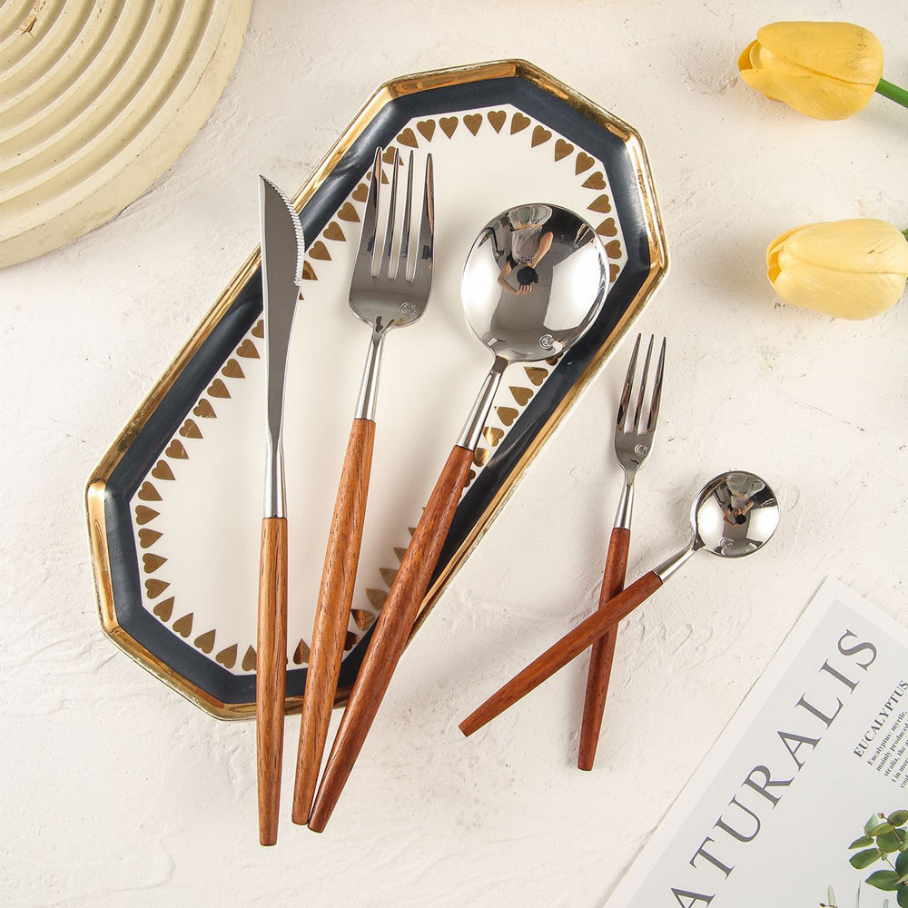  Dalbergia Rosewood Luxury Cutlery Set-5