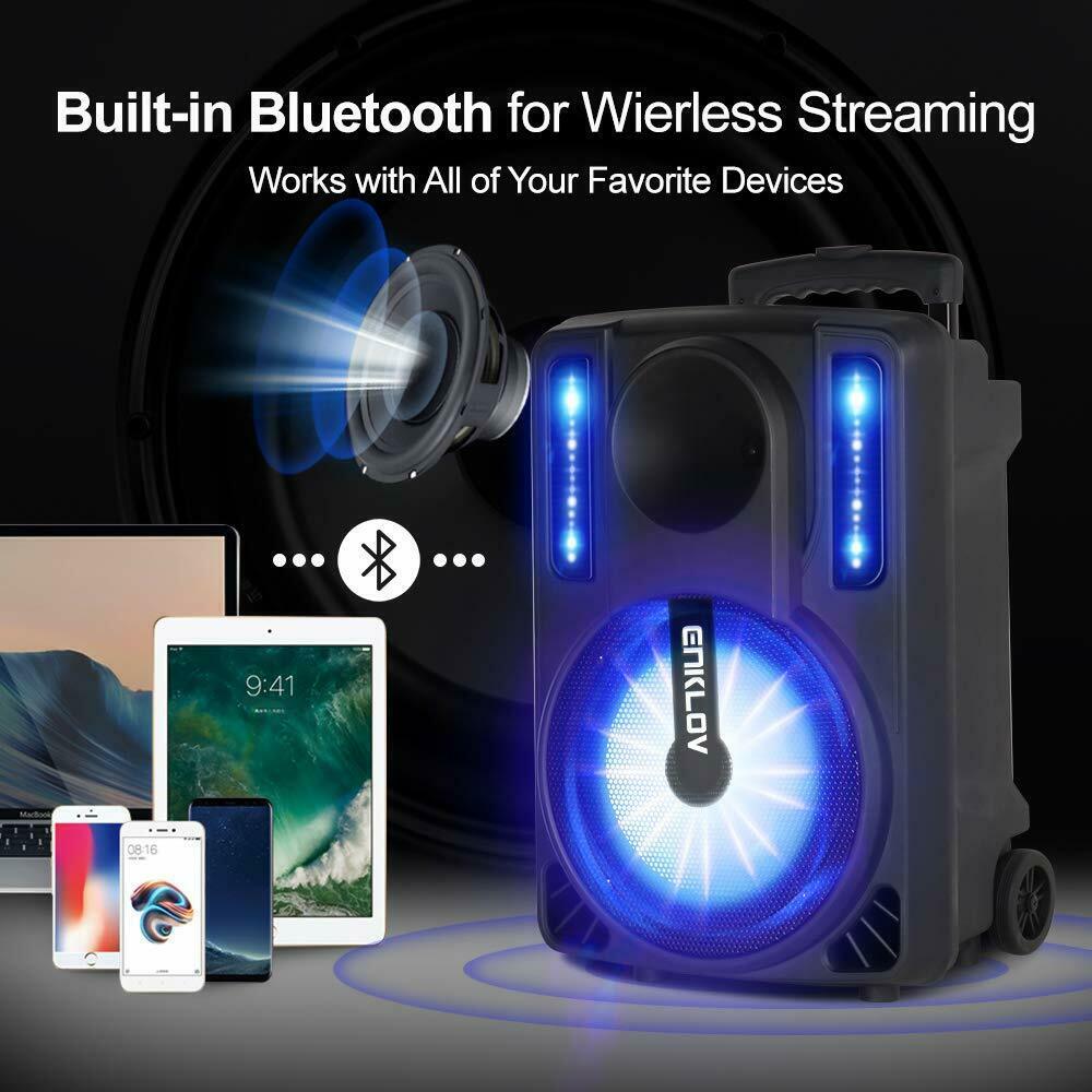 Wireless Karaoke Machine With Microphone And Wheels