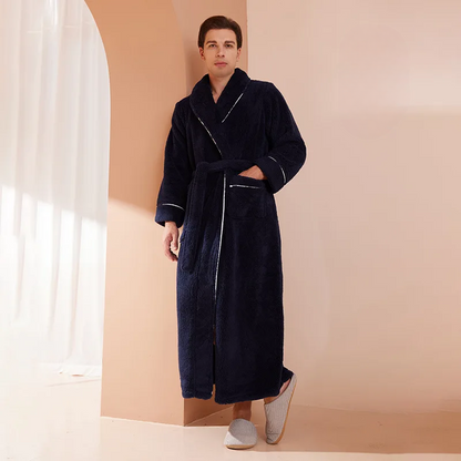 Soft Plush Winter Robe with Adjustable Belt