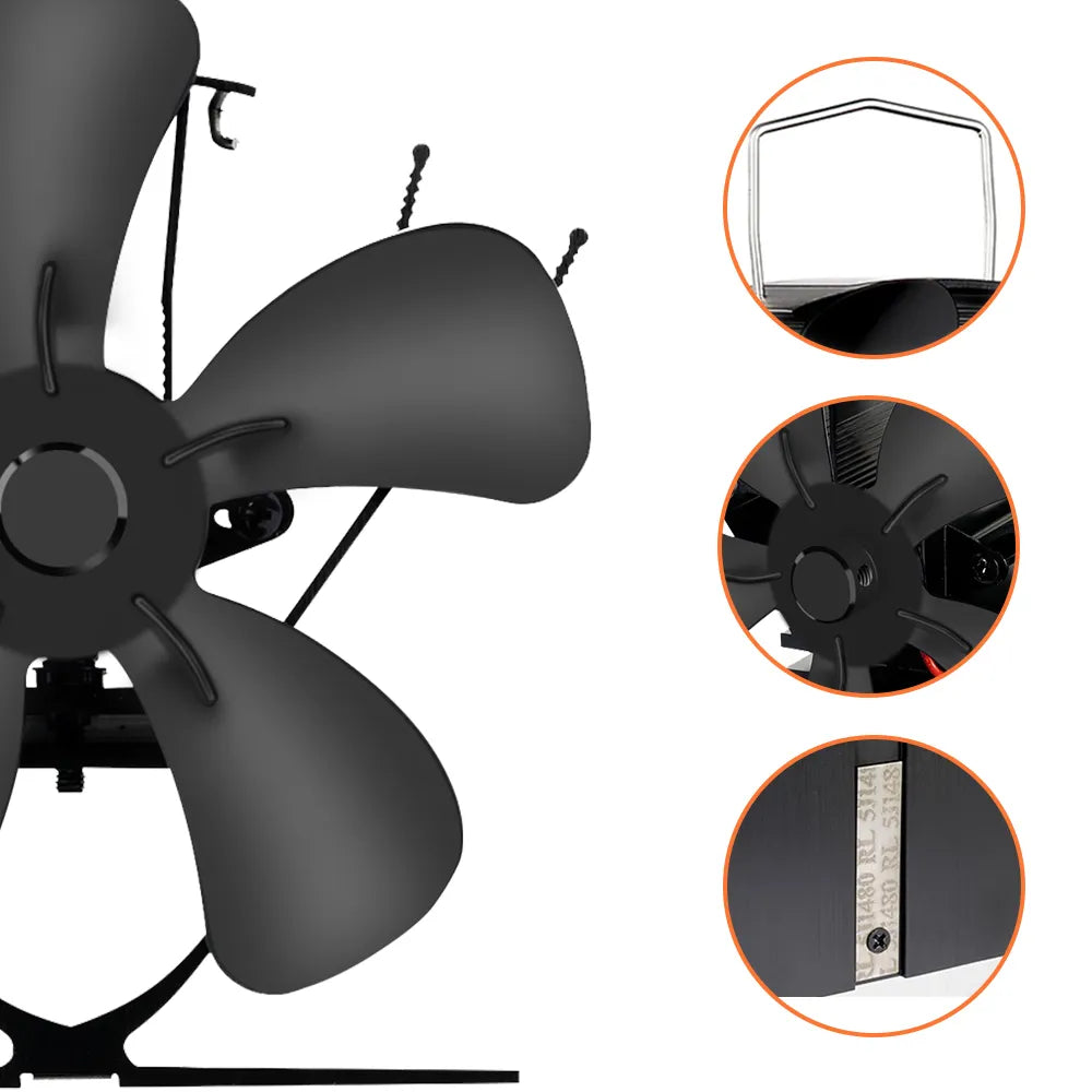 Eco Friendly Wood Burning Stove Fan Heater