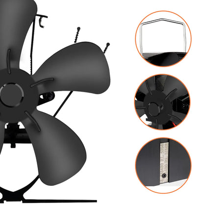 Eco Friendly Wood Burning Stove Fan Heater